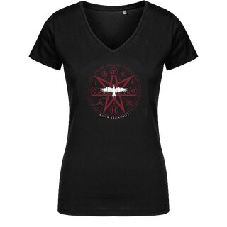 Ladies V-Neck T-Shirt MONO INC. Raven Community L