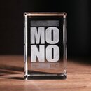 MONO INC. 3D Glaskristall mit MONO