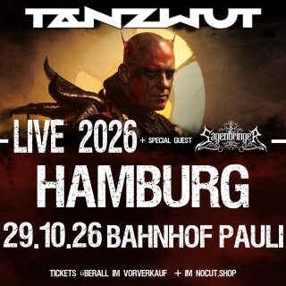 Tanzwut Live Tour 2026 29.10.2026 Hamburg - Bahnhof Pauli